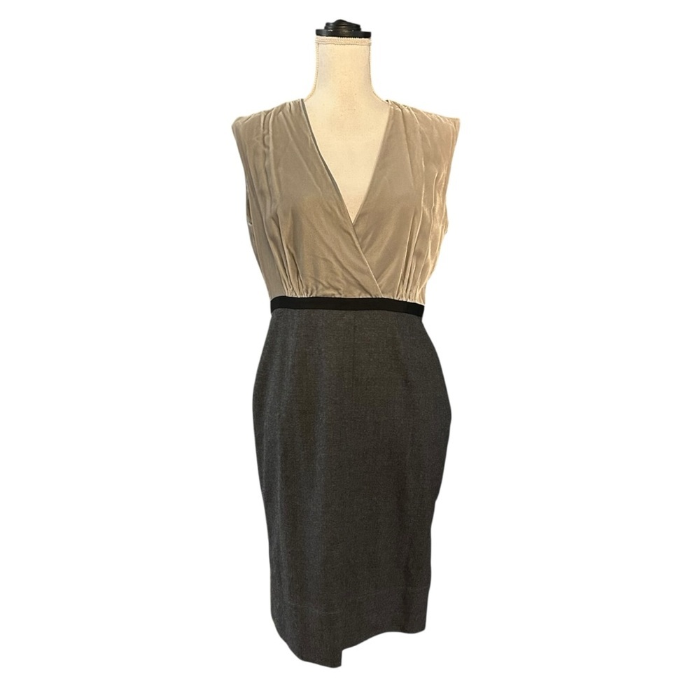 Club Monaco‎ Caitlin V-neck Sleeveless Dress Women’s SZ 8 in Grey Mix